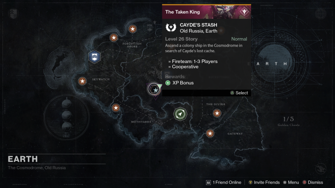 Destiny: All 5 Golden Chest Locations on Earth (in the Cosmodrome